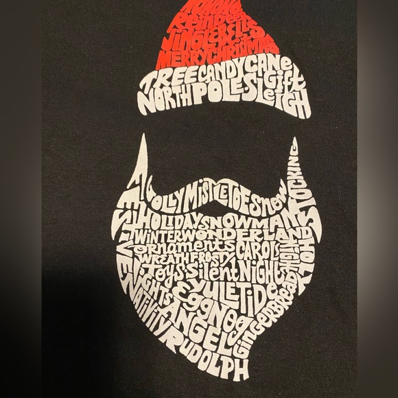 District Santa Claus message t-shirt, size Medium, black - Picture 2 of 3